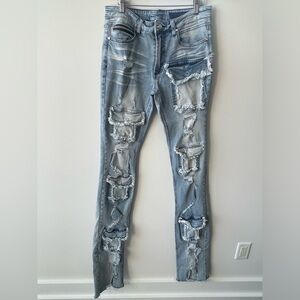 Rockstar Original RSM225 Super Stacked Distressed Jeans